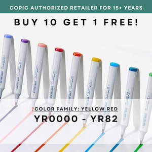 YR0000 - YR82 * COPIC Sketch Marker Yellow Red - U.S. Authorized Retailer