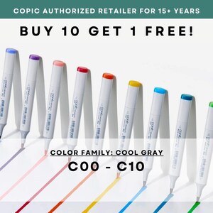 C00 - C10 * COPIC Sketch Marker Cool Gray - Rivenditore autorizzato negli Stati Uniti