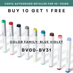 BV00 - BV31 * COPIC Original Marker Blue - Rivenditore autorizzato negli Stati Uniti