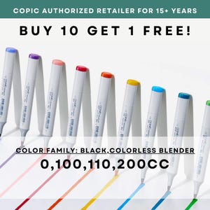 0 Blender incolore + Nero + Nero speciale + 200 CC - COPIC Sketch Marker - Rivenditore autorizzato negli Stati Uniti