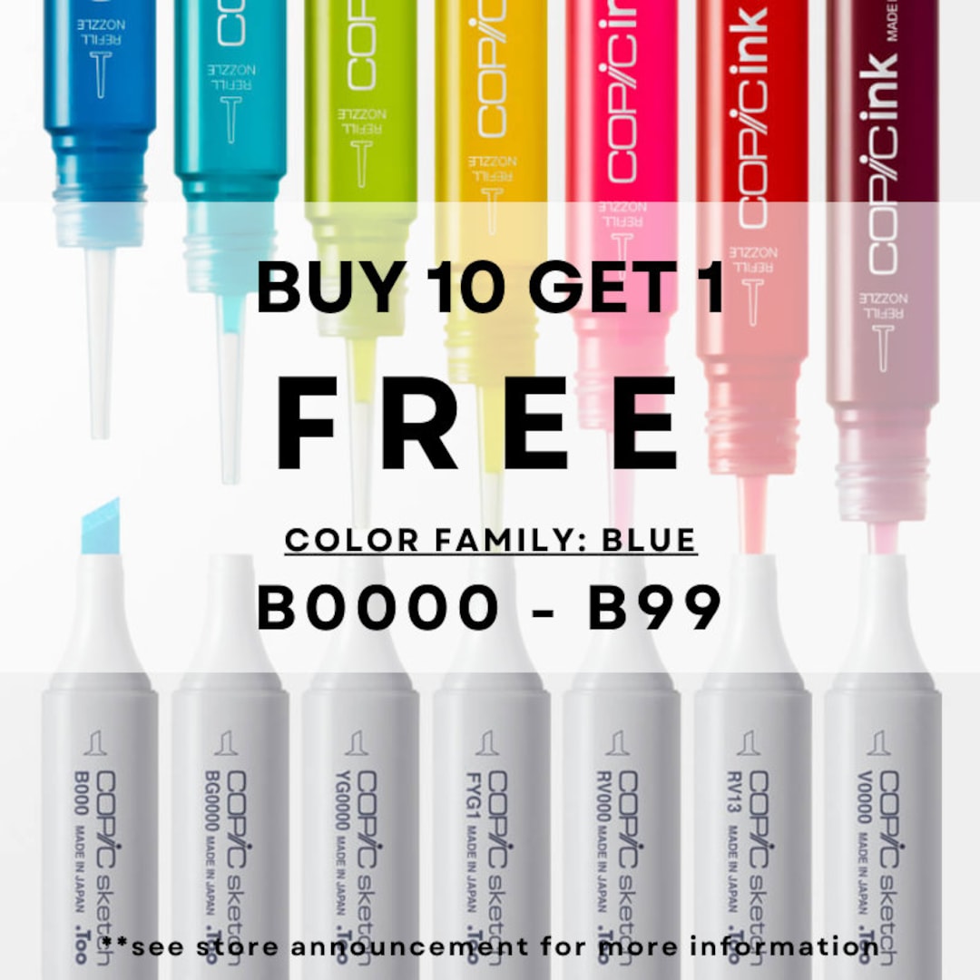 B0000 B99 COPIC Ink Refill Blue U.S. Authorized Retailer - Etsy