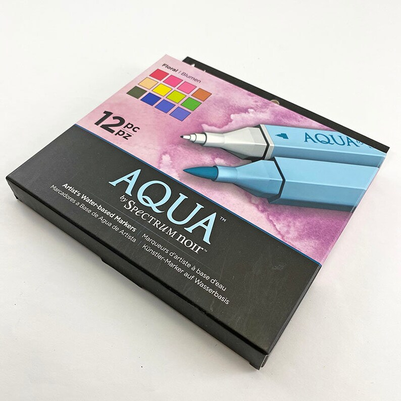 SOLD AS IS: Spectrum Noir Aqua Markers 12/Pkg Floral | Etsy