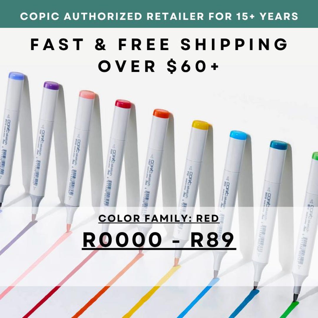 Copic Marker R89 R0000 - R89 * COPIC Sketch Marker Red - U.S. Authorized Retailer - Etsy