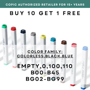 EMPTY, 0, 100, 110 bis B00 - B45 bis BG02 - BG99 - ** COPIC Original Marker - U.S. Autorisierter Einzelhändler
