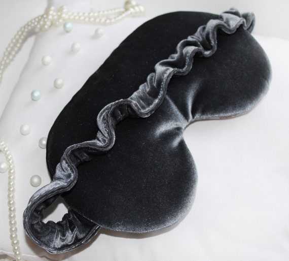 Grau oder schwarz samt schlafen Maske Plüsch Schlafmaske | Etsy _ Sambia leichte Polsterung Klassische Herren Großhandel