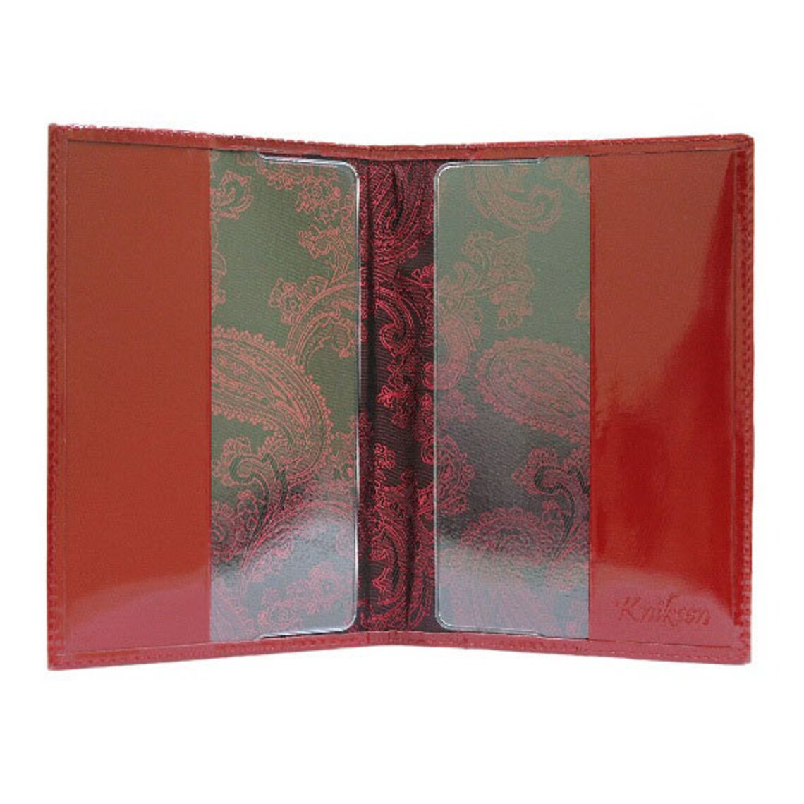 Red passport holder Leather passport holder Red patent Etsy