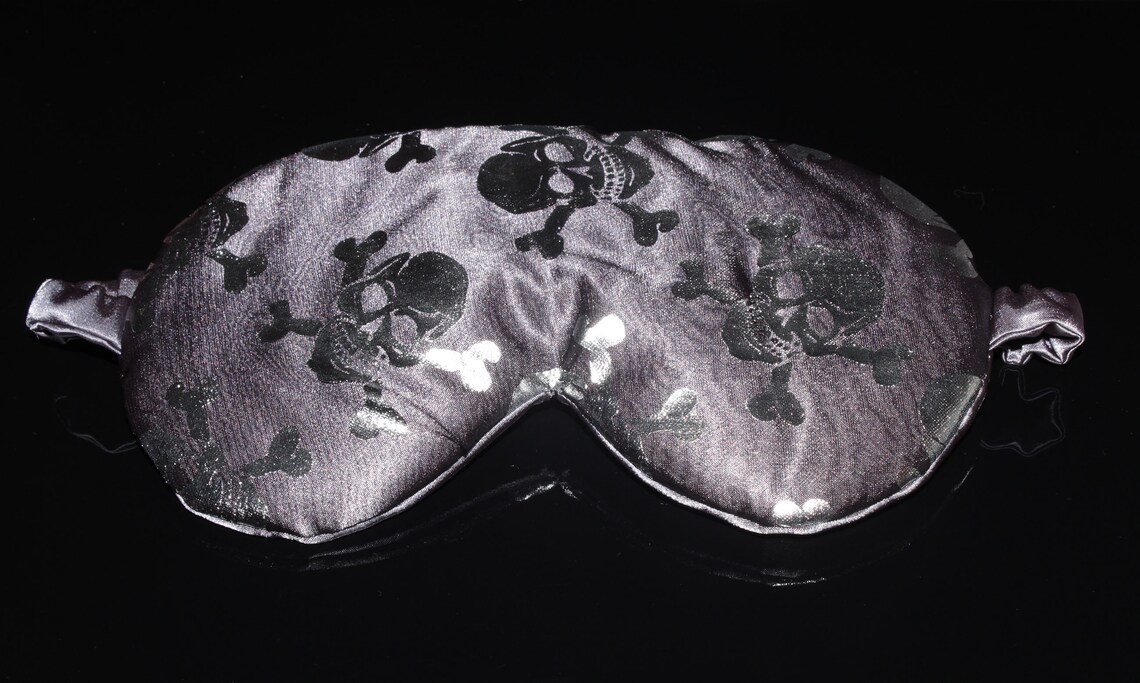 Men sleeping mask Men satin sleep mask Skull sleeping mask Etsy