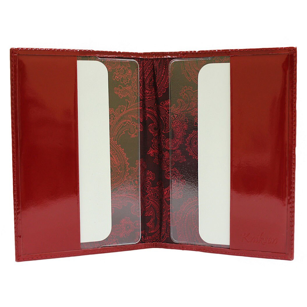 Red passport holder Leather passport holder Red patent Etsy