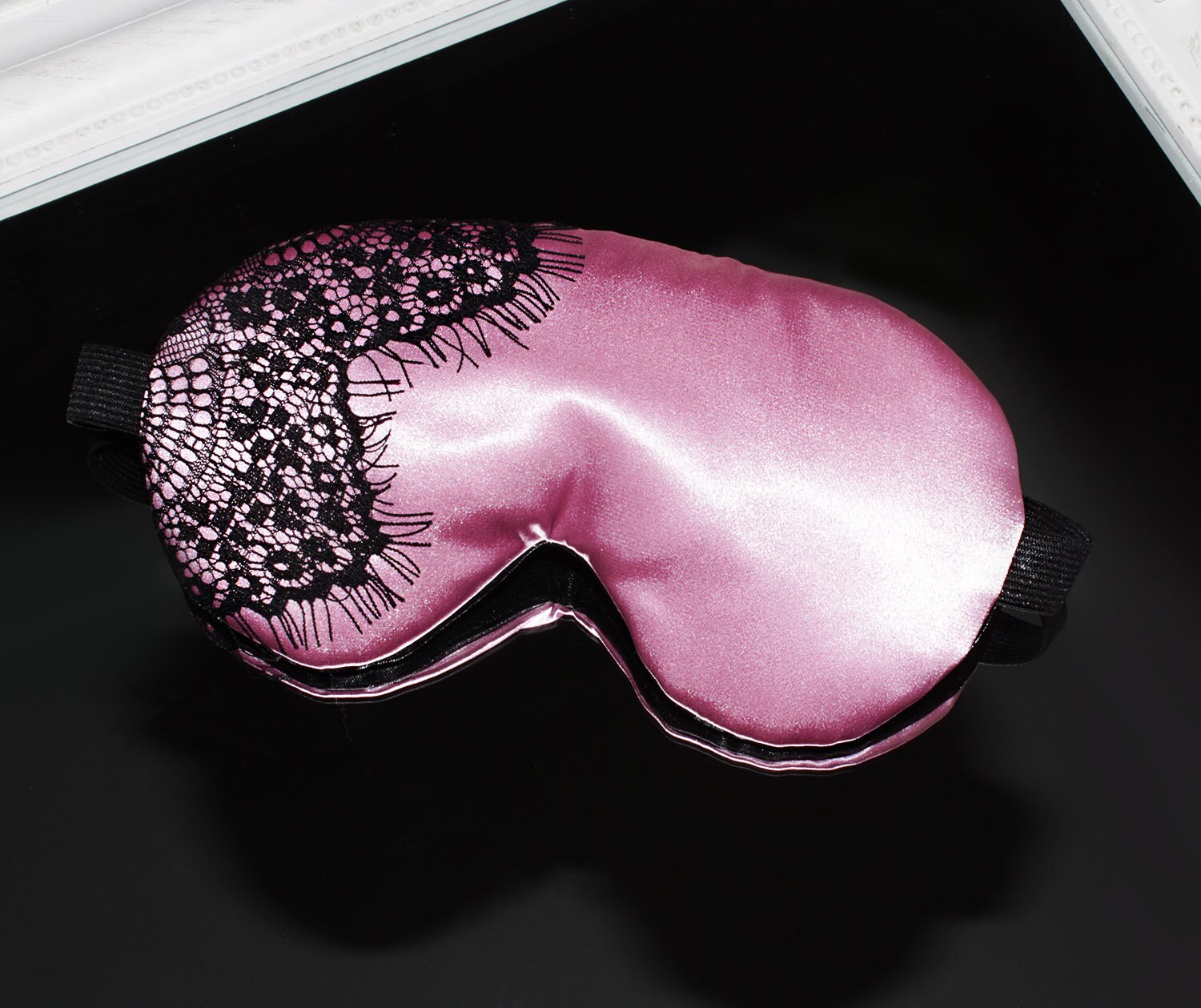 Baby pink satin sleep mask Mask for sleeping Luxury sleep mask Etsy