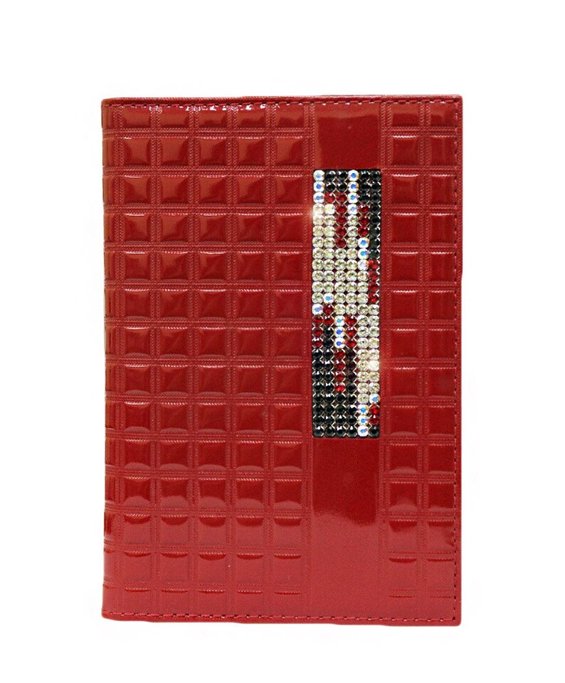 Red passport holder Leather passport holder Red patent Etsy