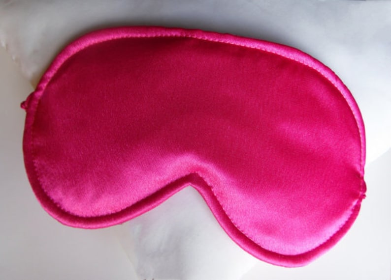 Satin Fuchsia Pink Sleeping Mask Women Pink Sleeping Mask Etsy