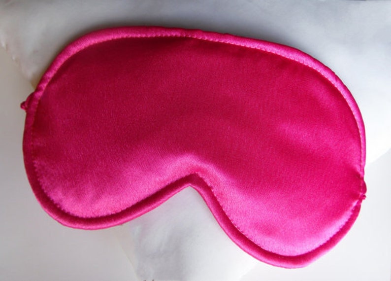 Satin Fuchsia Pink Sleeping Mask Women Pink sleeping mask Etsy