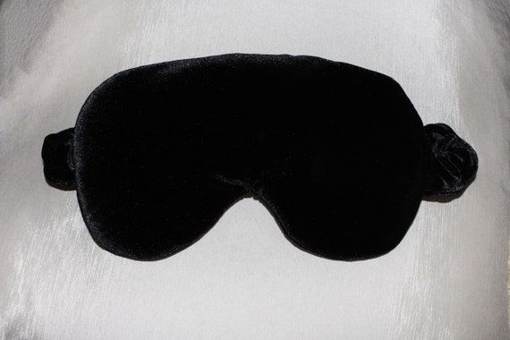 Black satin sleep mask Classic shape sleep mask Wolf sleep mask Men sleep mask Travel sleep mask Black sleep mask Mask for eyes Men eyemask