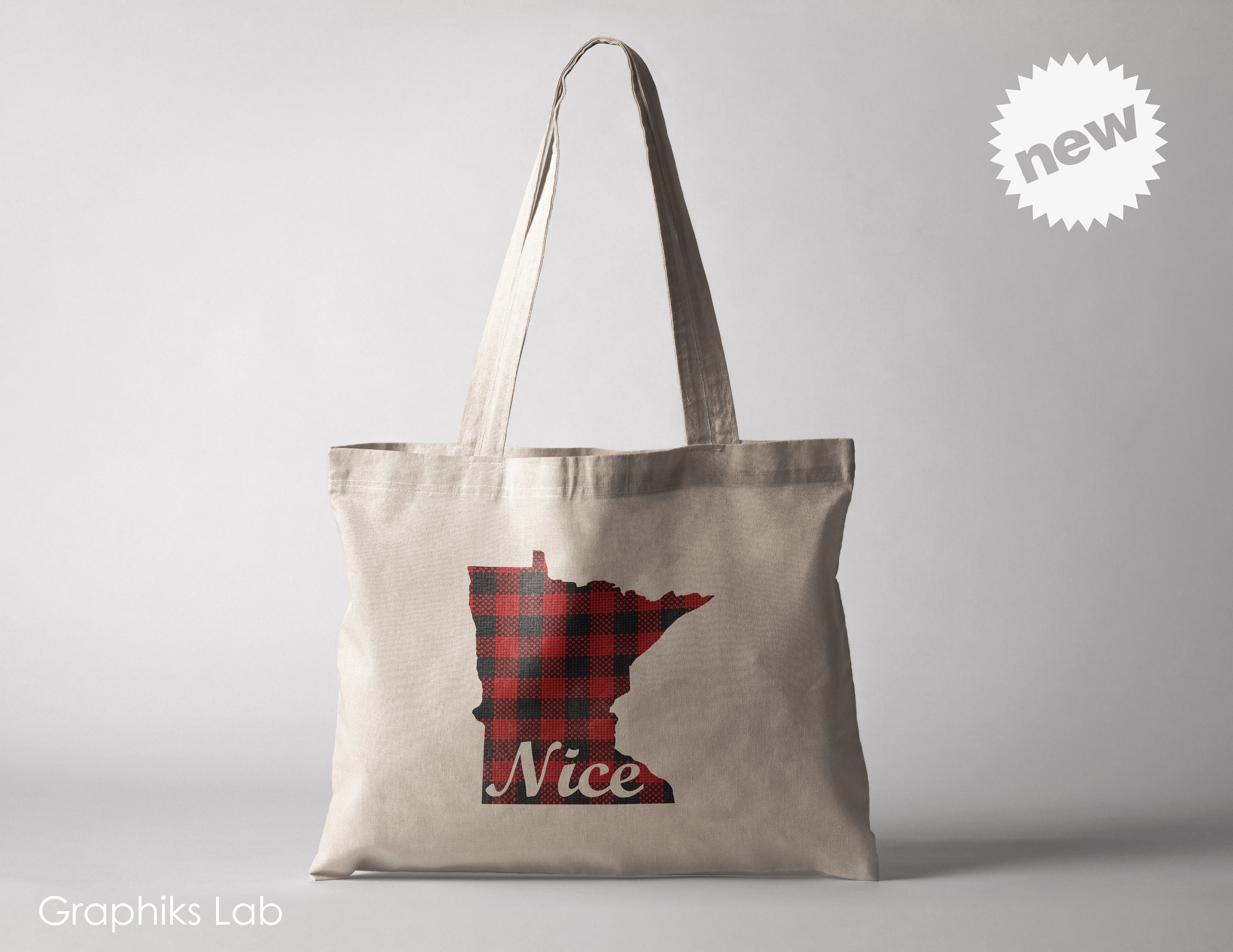 CafePress Minnesota Greetings Tote Bag - Natural Canvas Reusable Shopping Bag, Two Sizes Available - View #6
