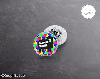 Black Sheep Social Deviant Lapel Button Pin