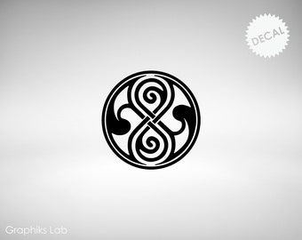 Seal of Rassilon Vinyl Decal, Time Lord Symbol