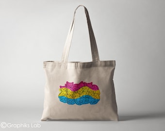 Pansexual Pride Cats Reusable Tote Bag