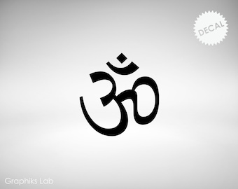 Calcomanía de vinilo OM OHM Aum O3M
