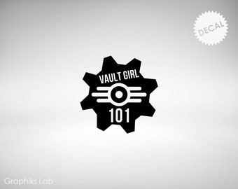 Calcomanía de vinilo Vault Girl 101 para gamer girl