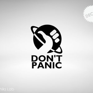 Don't Panic HG2G Vinyl Decal