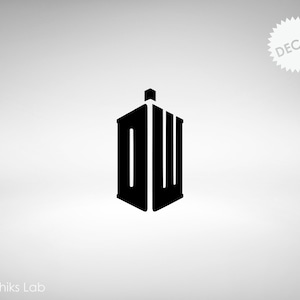 DW Tardis Vinyl Decal Tardis Sticker