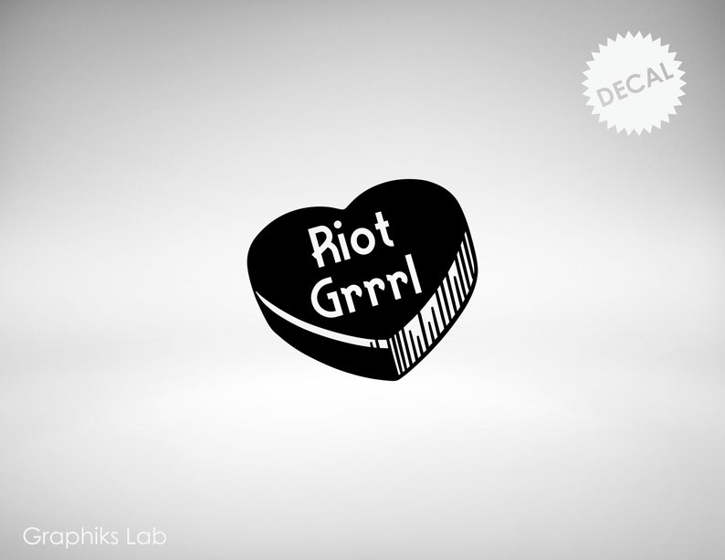 Feminist Riot Girl Vinyl Decal image 1