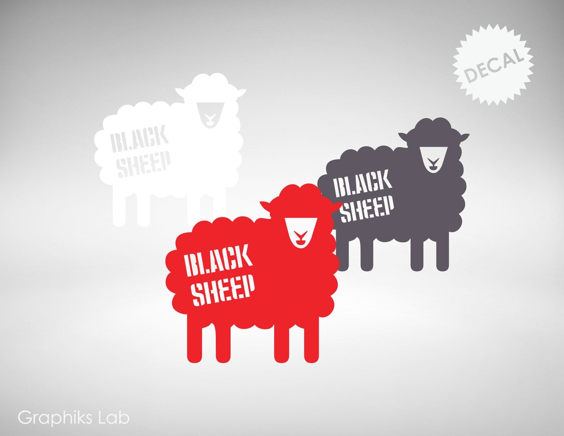 Black Sheep Social Deviant Vinyl Decal - Etsy