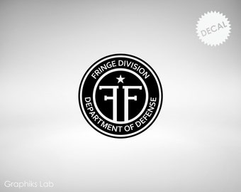 Calcomanía de vinilo para vehículo de respuesta del Departamento de Defensa de Fringe Science Fiction