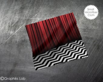 Red Velvet Curtain Glasses and Devices Microfiber Cleaning Cloth