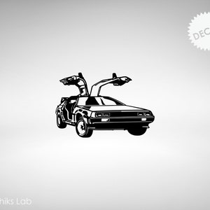 DeLorean Time Machine Vinyl Decal Time Travel Vinyl Decal