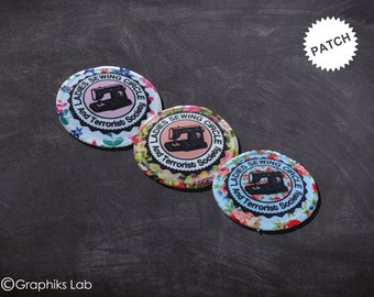 Parche termoadhesivo de círculo de costura para mujer