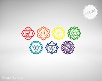 Chakra 7 Decal Set Path to Enlightenment Vinyl Decals