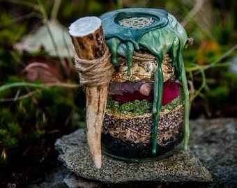 Elen of the Ways, Goddess Spell Jar- Devotional Tribute - Large