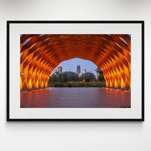 Framed Chicago Print, Urban Artwork of the Windy City, Chicago Skyline Framed Print, Chicago Cityscape Decor