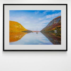 Framed Vermont Fall Photo, Vermont, Autumn Landscape, New England, Lake Willoughby, Lake Photography