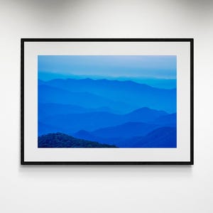 Framed Blue Ridge Print, Framed Mountain Photo Wall Art, Blue Ridge Mountains, North Carolina, Mountain Photography, Blue Ridge Parkway