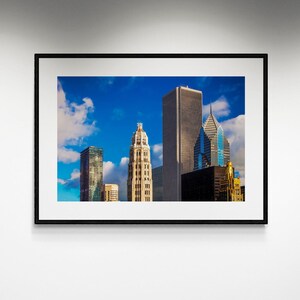 Framed Chicago Print, Urban Artwork of the Windy City, Chicago Skyline Framed Print, Chicago Cityscape Decor