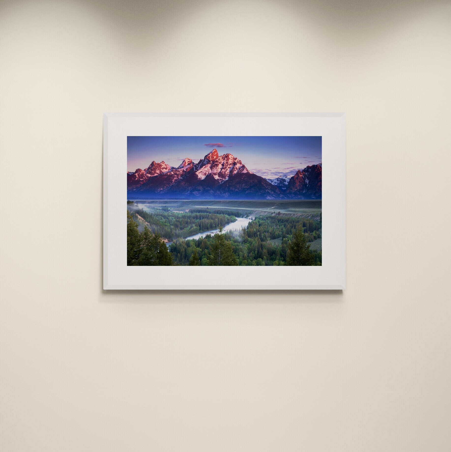 Framed Grand Teton Photo, Teton Mountain Photo in Frame, Snake River