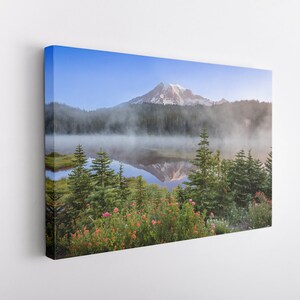 Mount Rainier Canvas Wrap, Mount Rainier Photography, National Park Photography, Mount Rainier, Reflection Lake, National Park Print