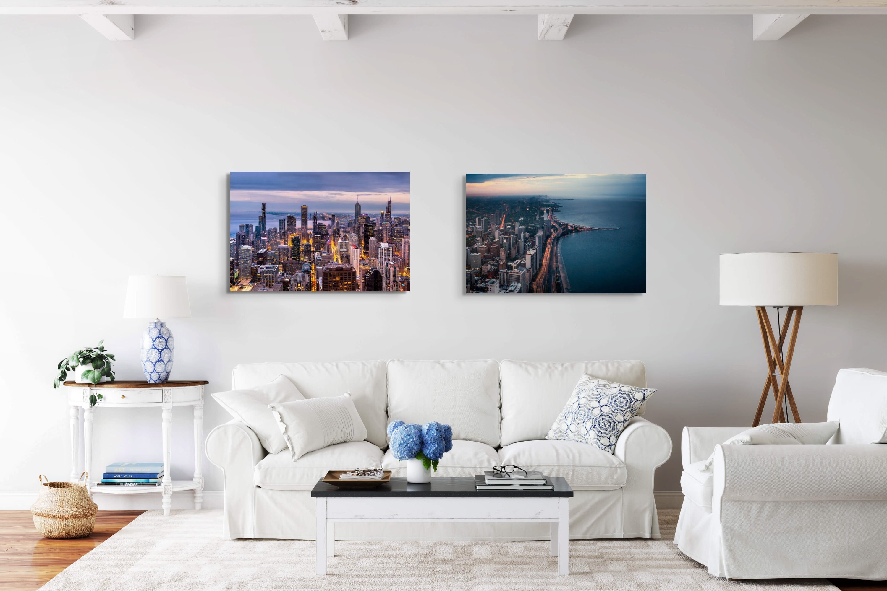 Chicago Skyline Canvas Wrap, Chicago Skyline Wall Art, Urban Home Decor
