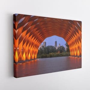 Chicago Skyline Canvas Wrap, Chicago Skyline Wall Art, Urban Home Decor, Chicago Skyline Print on Canvas, Modern Cityscape Home Decor