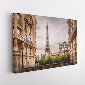 Paris Photo Canvas, Eiffel Tower Canvas Wrap, French Decor, Paris, France, Paris Fine Art Wall Decor