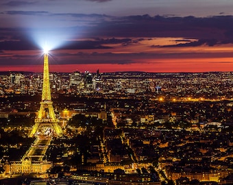 Paris, France, Eiffel Tower, Fine Art Photography, Paris Photography, Wall Decor, Home Decor, Paris Print, Art Print, Montparanasse, Night