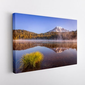 Mount Rainier Canvas Wrap, Mount Rainier Photography, National Park Photography, Mount Rainier, Reflection Lake, National Park Print