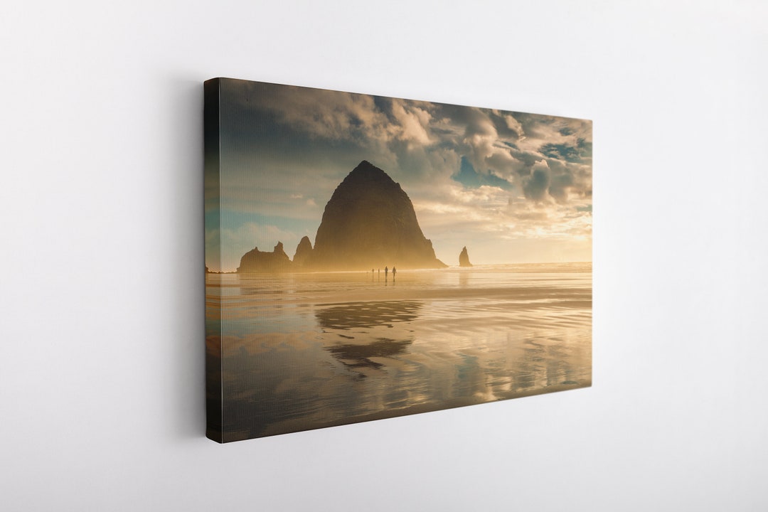Cannon Beach Canvas Wrap, Cannon Beach Photo, Oregon Photography