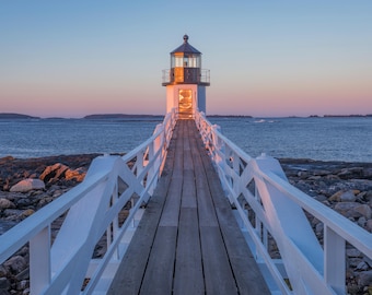 Maine Lighthouse Photography, Coastal Wall Decor, Nautical Landscape, Marshall Point Lighthouse Photo Print, New England Lighthouse, Maine