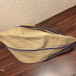 WW2 Era Military Army Garrison Cap. Khaki Authentic