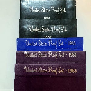 1980s US Mint Coin Proof Set: Sealed in Hard Plastic Case