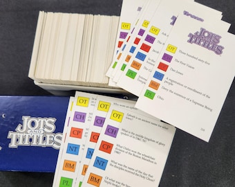 500 Mormon Trivia Game Cards, Vintage Trivial Pursuit Jots And Tittles LDS Latter-day Saints Board Game Christian