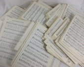 50 Old Sheet Music Pages 6x9in Vintage Hymn Piano Notes